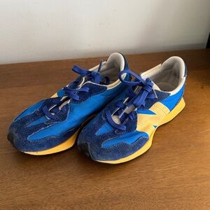 New Balance 327 Marine Blue and Yellow